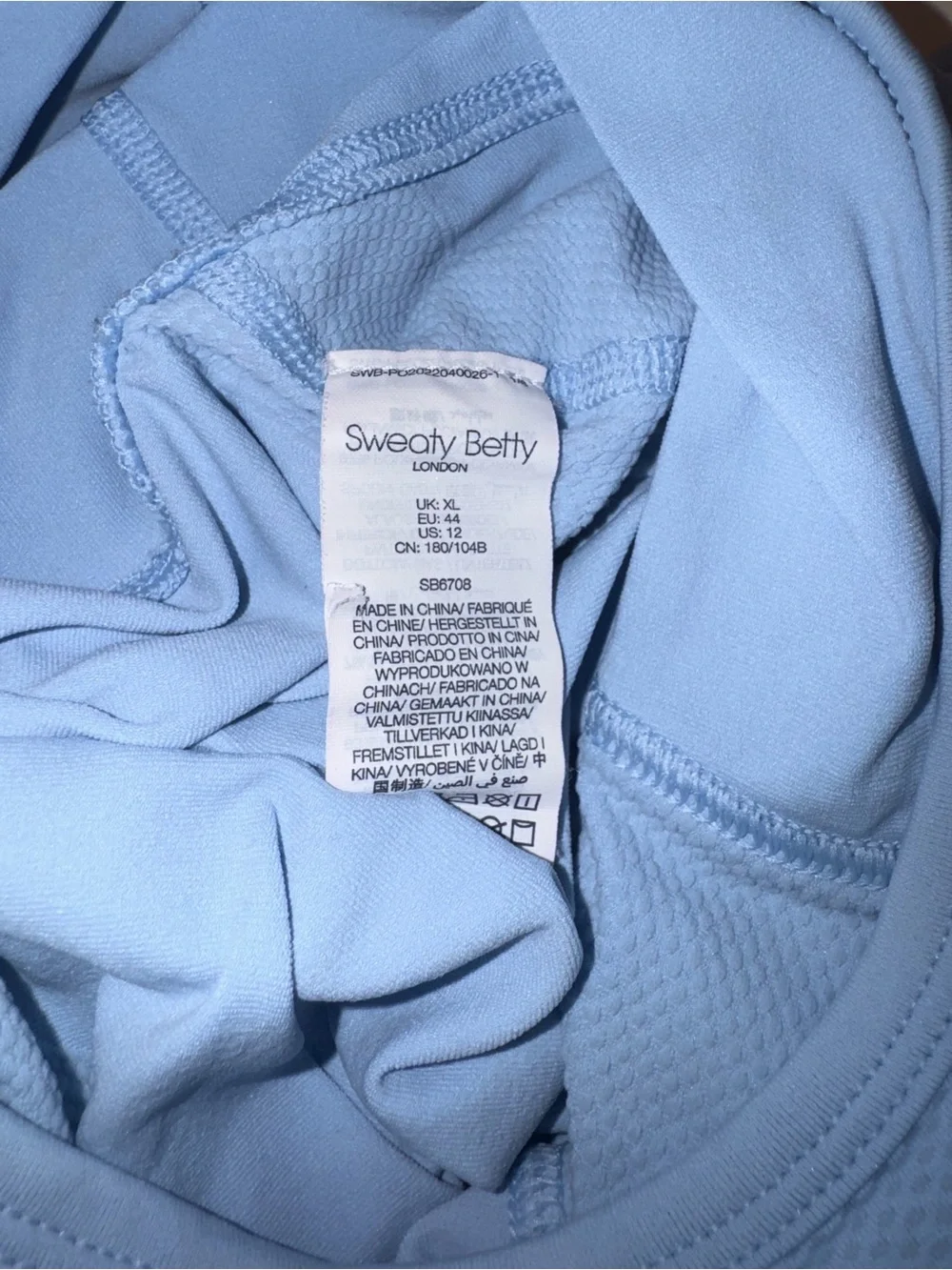 Sweaty Betty Light Blue Men's Crewneck Performance Sweater